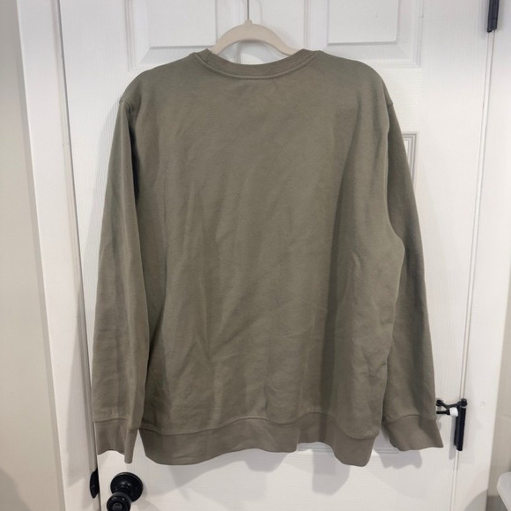 Hurley Mens Crewneck Sweatshirt Large Olive Green‎ Tonal Logo HMS25-18360 NWOT - Picture 5 of 5